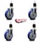 Service Caster 5'' Blue Poly Wheel Swivel 1-7/8'' Expanding Stem Caster Set, 4PK SCC-EX20S514-PPUB-BLUE-178-4 - alternate 2